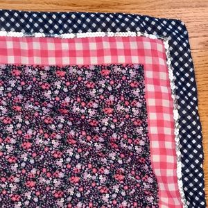 Floral and sparkly square scarf